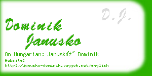 dominik janusko business card
